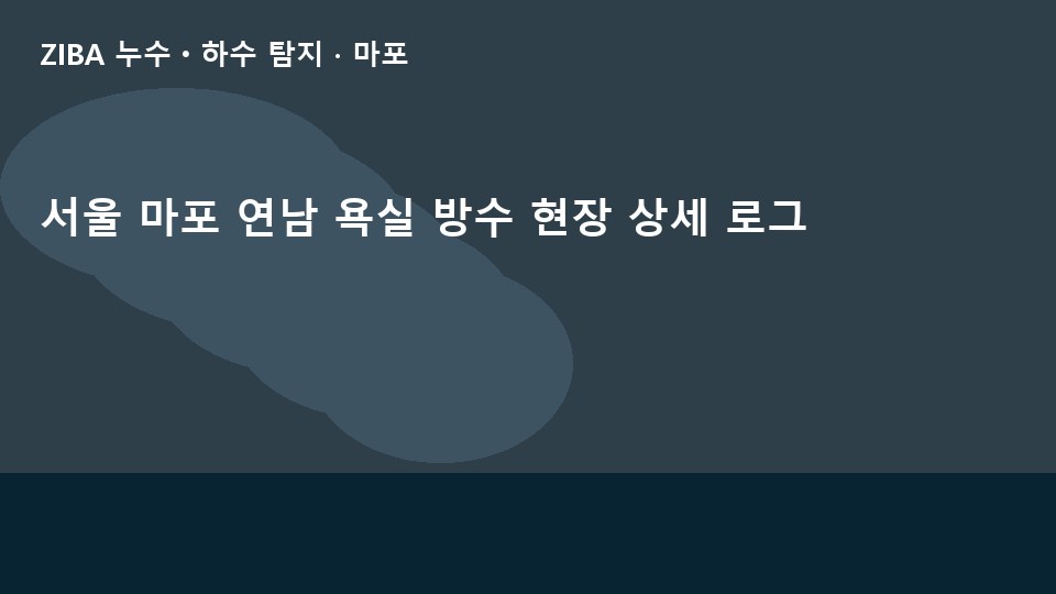 서울 마포 연남 욕실 방수 현장 상세 로그